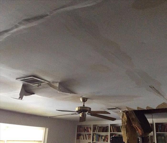 ceiling leak damage fan peeling surface